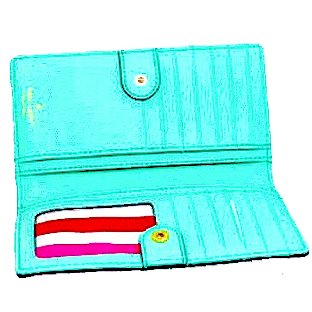 Nwot Kate Spade T & Co. Color Large Wallet. Snap closure, zipper pocket  on back - Picture 5 of 12